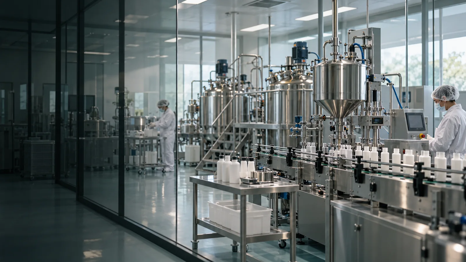 AI-generated illustrative manufacturing scene